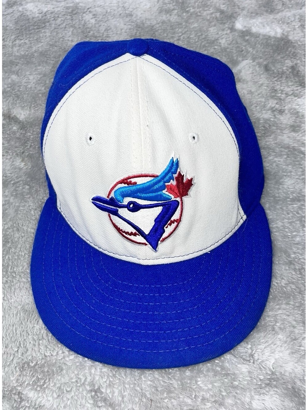 Toronto Blue Jays Hat Cap Mens Fitted 7 1/4 Blue White New Era 59 Fifty